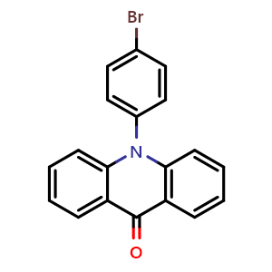 Chemical structure of 10-(4-Bromophenyl)-9(10H)-acridone , CAS 24275-95-4, AChemBlock AD259055