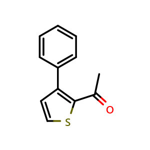Chemical structure of 1-(3-Phenylthiophen-2-yl)ethanone , CAS 26170-92-3, AChemBlock AD259093