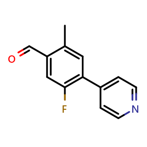 5-Fluoro-2-methyl-4-(pyridin-4-yl)benzaldehyde