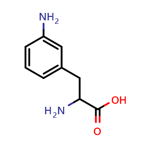 Chemical structure of 3-Amino-DL-Phenylalanine , CAS 28101-74-8, AChemBlock AD259223