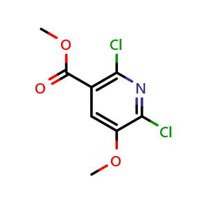 Chemical structure of Methyl 2,6-dichloro-5-methoxynicotinate , CAS 2921712-71-0, AChemBlock AD259245