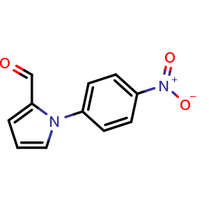 Chemical structure of 1-(4-nitrophenyl)-1H-pyrrole-2-carbaldehyde , CAS 30186-41-5, AChemBlock AD259255