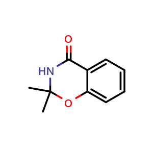 Chemical structure of 2,2-Dimethyl-1,3-benzoxazin-4-one , CAS 30914-88-6, AChemBlock AD259265