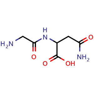 Chemical structure of glycylasparagine , CAS 32729-21-8, AChemBlock AD259285