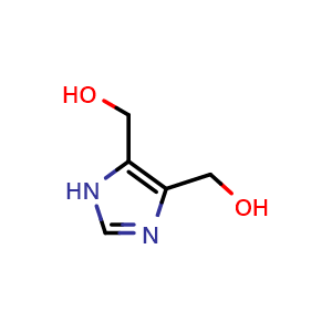 Chemical structure of 1H-Imidazole-4,5-dimethanol , CAS 33457-48-6, AChemBlock AD259293