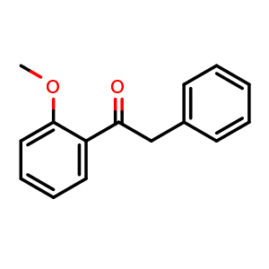 Chemical structure of 2'-Methoxy-2-phenylacetophenone , CAS 33470-10-9, AChemBlock AD259294