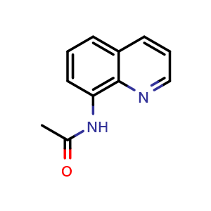 Chemical structure of N-(Quinolin-8-yl)acetamide , CAS 33757-42-5, AChemBlock AD259297