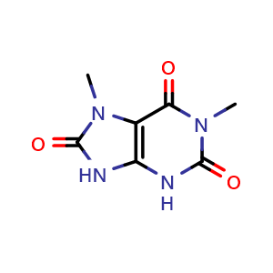 Chemical structure of 1,7-Dimethyluric acid , CAS 33868-03-0, AChemBlock AD259300