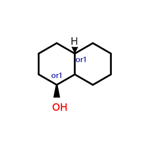 Chemical structure of cis-Decahydro-1-naphthol , CAS 36159-47-4, AChemBlock AD259329