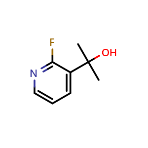 Chemical structure of 2-(2-Fluoropyridin-3-yl)propan-2-ol , CAS 40247-48-1, AChemBlock AD259373