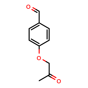Chemical structure of (4-Formylphenoxy)acetone , CAS 405228-13-9, AChemBlock AD259377