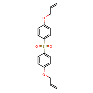 Chemical structure of 1-Prop-2-enoxy-4-(4-prop-2-enoxyphenyl)sulfonyl-benzene , CAS 41481-63-4, AChemBlock AD259388