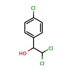 Chemical structure of 2,2-Dichloro-1-(4-chlorophenyl)ethanol , CAS 41521-04-4, AChemBlock AD259389