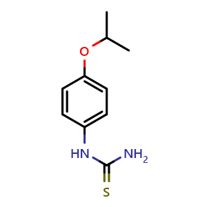 Chemical structure of [4-(Propan-2-yloxy)phenyl]thiourea , CAS 420120-01-0, AChemBlock AD259394
