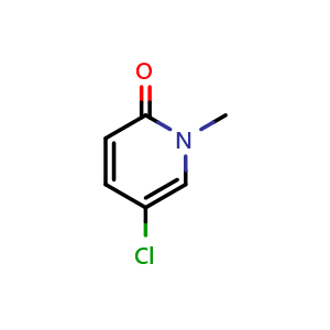 Chemical structure of 5-Chloro-1-Methylpyridin-2-one , CAS 4214-78-2, AChemBlock AD259397