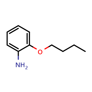 Chemical structure of 2-butoxyaniline , CAS 4469-81-2, AChemBlock AD259413