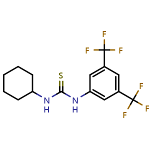Chemical structure of 1-[3,5-Bis(trifluoromethyl)phenyl]-3-cyclohexylthiourea , CAS 454203-57-7, AChemBlock AD259417