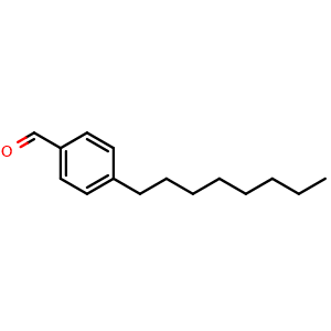 Chemical structure of 4-octylbenzaldehyde , CAS 49763-66-8, AChemBlock AD259435