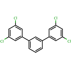Chemical structure of 1,3-Bis(3,5-dichlorophenyl)benzene , CAS 500729-84-0, AChemBlock AD259438