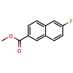 Chemical structure of Methyl 6-fluoro-2-naphthoate , CAS 5043-00-5, AChemBlock AD259441