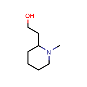 Chemical structure of 2-(1-methylpiperidin-2-yl)ethan-1-ol , CAS 533-15-3, AChemBlock AD259470