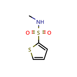 Chemical structure of N-methylthiophene-2-sulfonamide , CAS 53442-30-1, AChemBlock AD259473
