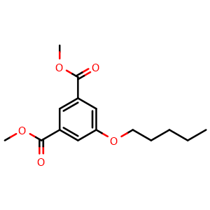 Chemical structure of dimethyl 5-(pentyloxy)isophthalate , CAS 53478-04-9, AChemBlock AD259474