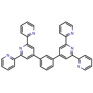 Chemical structure of 1,3-Di([2,2':6',2''-terpyridin]-4-yl)benzene , CAS 538360-77-9, AChemBlock AD259484