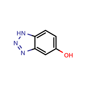 Chemical structure of 5-Hydroxybenzotriazole , CAS 54013-40-0, AChemBlock AD259486
