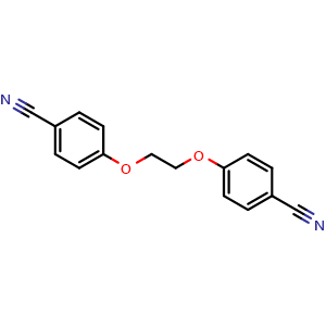 Chemical structure of 1,2-Bis(4-cyanophenoxy)ethane , CAS 56406-20-3, AChemBlock AD259500