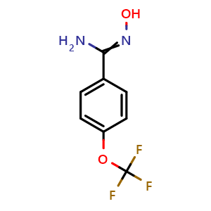 Chemical structure of 4-(Trifluoromethoxy)benzamidoxime , CAS 56935-71-8, AChemBlock AD259505
