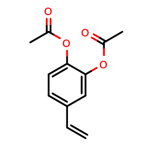 Chemical structure of 3,4-Diacetoxystyrene , CAS 57142-64-0, AChemBlock AD259510