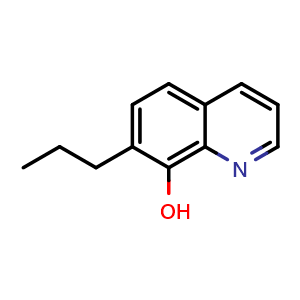 Chemical structure of 7-Propylquinolin-8-ol , CAS 58327-60-9, AChemBlock AD259520