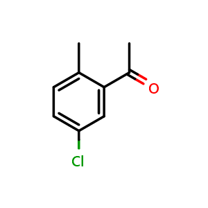 Chemical structure of 2-Methyl-5-chloroacetophenone , CAS 58966-35-1, AChemBlock AD259530