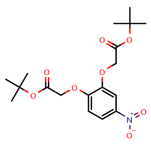 Chemical structure of 4-Nitrocatechol bis(t-Butoxycarbonylmethyl)ether , CAS 167843-70-1, AChemBlock AD259532