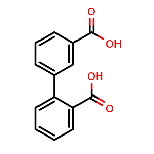 Chemical structure of [1,1'-Biphenyl]-2,3'-dicarboxylic acid , CAS 606-75-7, AChemBlock AD259551