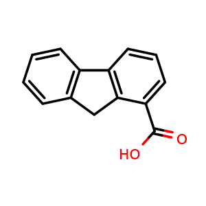 Chemical structure of 9H-fluorene-1-carboxylic acid , CAS 6276-03-5, AChemBlock AD259573