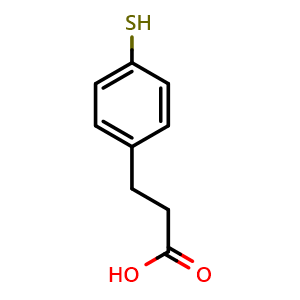 Chemical structure of 4-Mercaptohydrocinnamic acid , CAS 63545-55-1, AChemBlock AD259587
