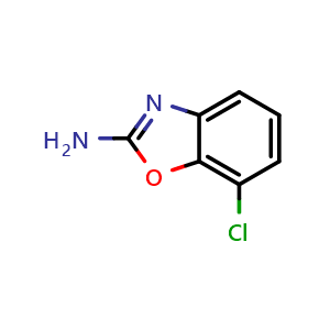Chemical structure of 7-Chloro-2-benzoxazolamine , CAS 64037-11-2, AChemBlock AD259592
