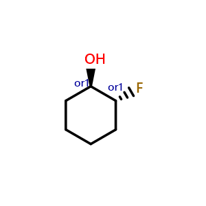 Chemical structure of trans-2-Fluorocyclohexanol , CAS 656-60-0, AChemBlock AD259600
