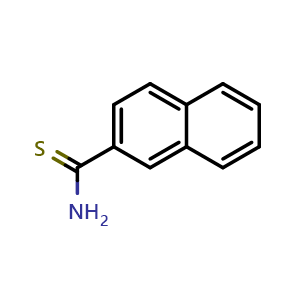 Chemical structure of Naphthalene-2-carbothioamide , CAS 6967-89-1, AChemBlock AD259636