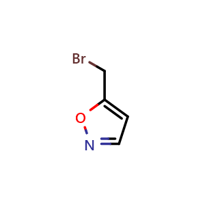 Chemical structure of 5-(Bromomethyl)isoxazole , CAS 69735-35-9, AChemBlock AD259637