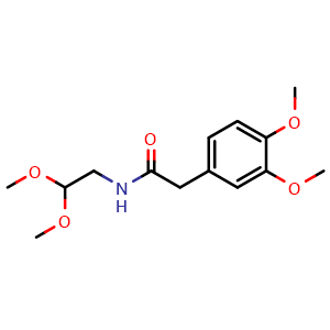 Chemical structure of N-(2,2-dimethoxy-ethyl)-3,4-dimethoxyphenylacetamide , CAS 73954-34-4, AChemBlock AD259676
