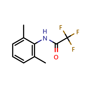 Chemical structure of N-(2,6-dimethylphenyl)-2,2,2-trifluoroacetamide , CAS 7497-27-0, AChemBlock AD259688