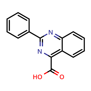Chemical structure of 2-Phenylquinazoline-4-carboxylicacid , CAS 7672-01-7, AChemBlock AD259708
