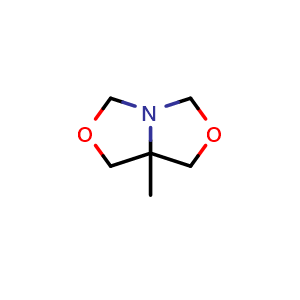 Chemical structure of 5-Methyl-1-aza-3,7-dioxabicyclo[3,3,0]octane , CAS 7747-34-4, AChemBlock AD259715