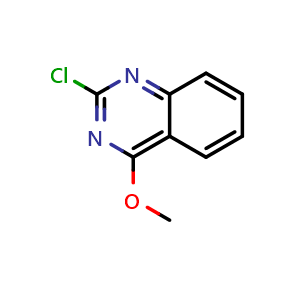 Chemical structure of 2-Chloro-4-methoxyquinazoline , CAS 77767-98-7, AChemBlock AD259719