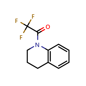 Chemical structure of 2,2,2-Trifluoro-1-(1,2,3,4-tetrahydroquinolin-1-yl)ethan-1-one , CAS 79066-90-3, AChemBlock AD259727