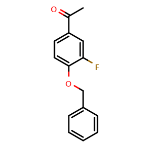 Chemical structure of 1-(4-(Benzyloxy)-3-fluorophenyl)ethanone , CAS 81227-99-8, AChemBlock AD259744