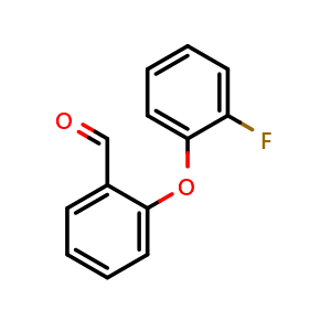 Chemical structure of 2-(2-fluorophenoxy)benzaldehyde , CAS 82097-82-3, AChemBlock AD259749